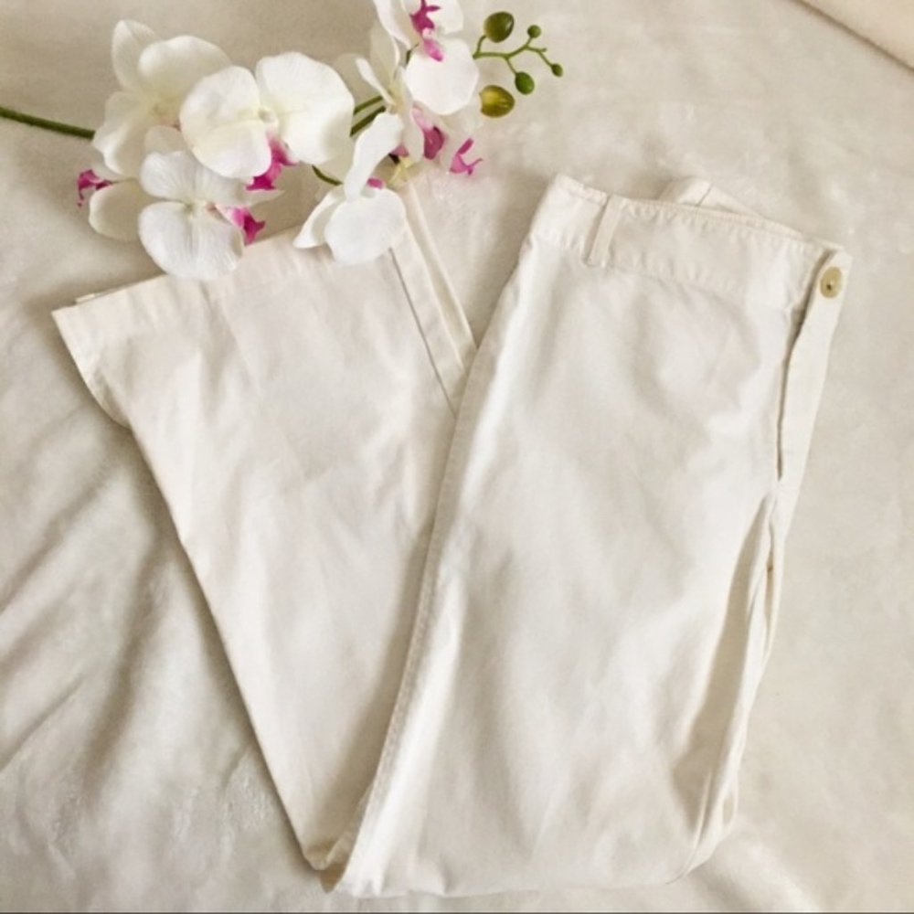 banana republic white wide leg pants
